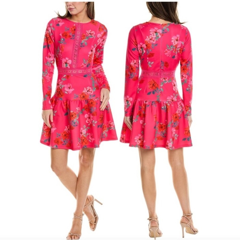 New! Alexia Admor Alexa pink print floral mini dress nwt 37364
